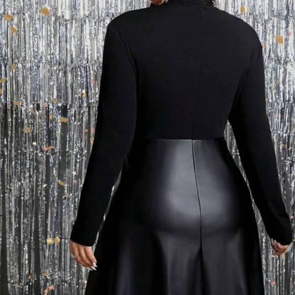 Elegant Black Zipper Dress - Picture 4 of 10